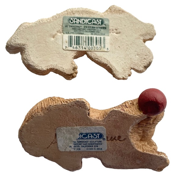 Vintage Sandicast Lil’ Snoozers Dog Figurine Golden Retriever - Picture 7 of 13